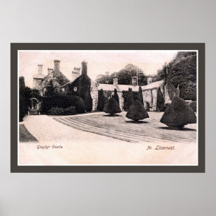 Vintage 1899 Wales Gwydyr-Schloss nahe Llanwrst Poster