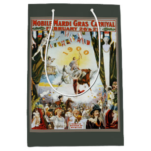 Vintage 1900 Mobile Mardi Gras Karneval Poster Kun Mittlere Geschenktüte
