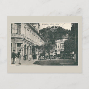 Vintage 1900er Jahre Santos lebendige Straßenszene Postkarte