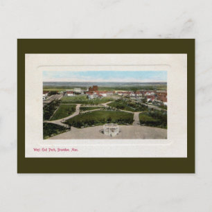 Vintage 1900er Jahre West End Park Brandon Manitob Postkarte