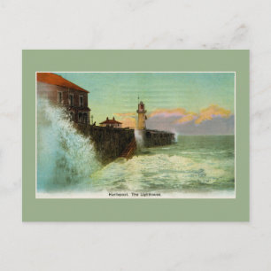 Vintage 1900s Hartlepool Der Leuchtturm Postkarte