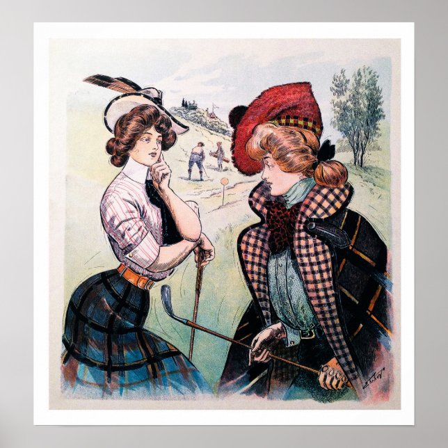 Vintage 1902-Golfdrucke Poster (Vorne)