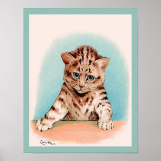 Vintage 1903 Louis Wain Kätzchen Poster