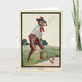 Vintage 1905 Golf Grußkarte Feiertagskarte