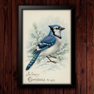 Vintage 1908 Blaumeisen-Weihnachtsposter-Kunst Poster