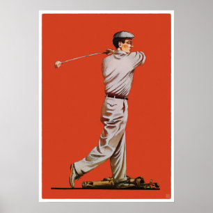 Vintage 1911-Golfdrucke Poster