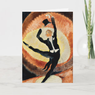 Vintage 1920 Tänzer in Vaudeville Charles Demuth Feiertagskarte