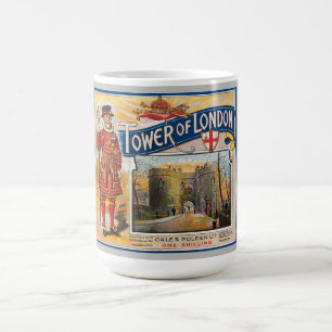 VINTAGE 1920 TOWER LONDON PROSPEKT COVER ART KAFFEETASSE