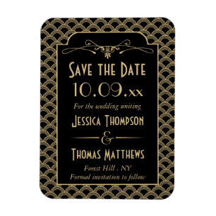 Vintage 1920er Art Deco Gatsby Hochzeitskollektion Magnet