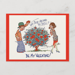 Vintage 1920er Flapper Valentine Postkarte