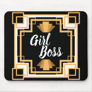 Vintage 1920er Jahre Art Deco Girl Boss Mousepad
