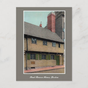 Vintage 1920er Jahre Paul Revere Haus Boston MA Postkarte