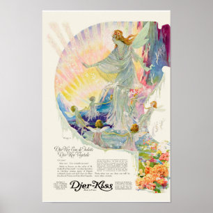 Vintage 1920er Jahre Print-Ad Djer-Kiss Angel Poster