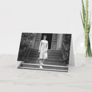 Vintage 1920er-Women's Tennis Fashion Karte