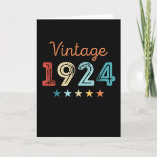 Vintage 1924 100. Geburtstag Retro-Geschenk 100 Ja Karte