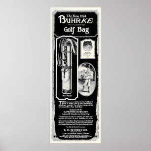Vintage 1924 Golfausrüstung Printwerbung Poster