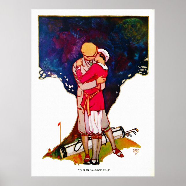 Vintage 1924-Golfdrucke Poster (Vorne)