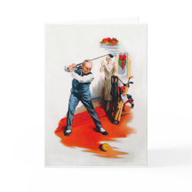 Vintage 1925 Golf-Weihnachtskarte
