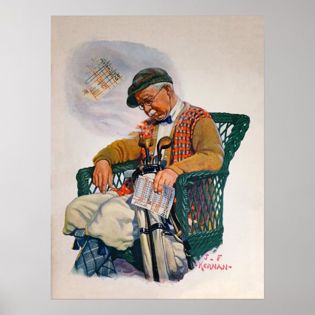 Vintage 1925-Golfdrucke Poster (Vorne)