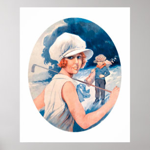 Vintage 1925-Golfdrucke Poster