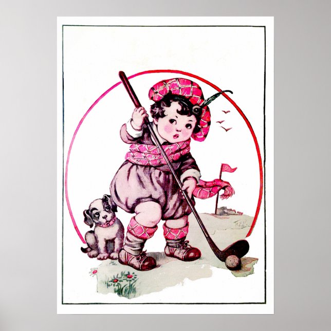 Vintage 1925-Golfdrucke Poster (Vorne)