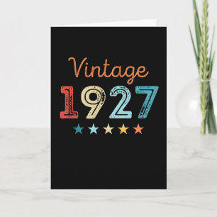 Vintage 1927 100. Geburtstag Retro-Geschenk 100 Ja Karte