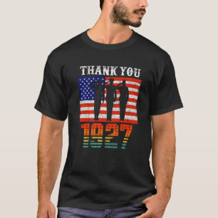 Vintage 1927 95 Jahre alte Flagge Amerikanisch 95 T-Shirt