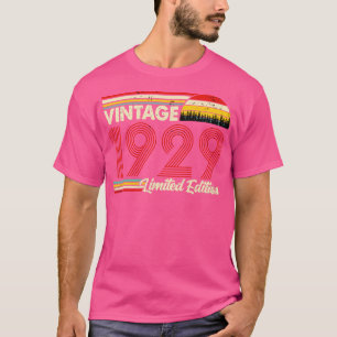 Vintage 1929 Geburtstags-Shirt Limitierte Auflage  T-Shirt