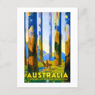 Vintage 1930 Percy Trompf australisches Reise-Post Postkarte