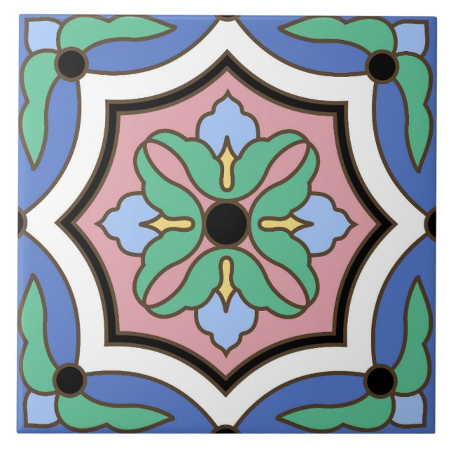 Vintage 1930er Catalina Island Wrigley Tile Fliese (Vorderseite)