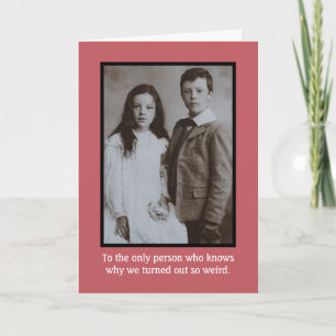 Vintage 1930er Jahre Seltsame Geschwister Geburtst Karte