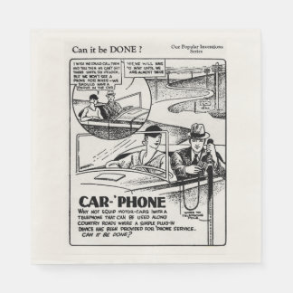 Vintage 1930's Inventions Paper Luncheon Napkin Serviette