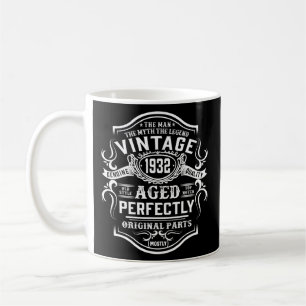 Vintage 1932 Der Mann Der Legenden 90. Geburtstag Kaffeetasse