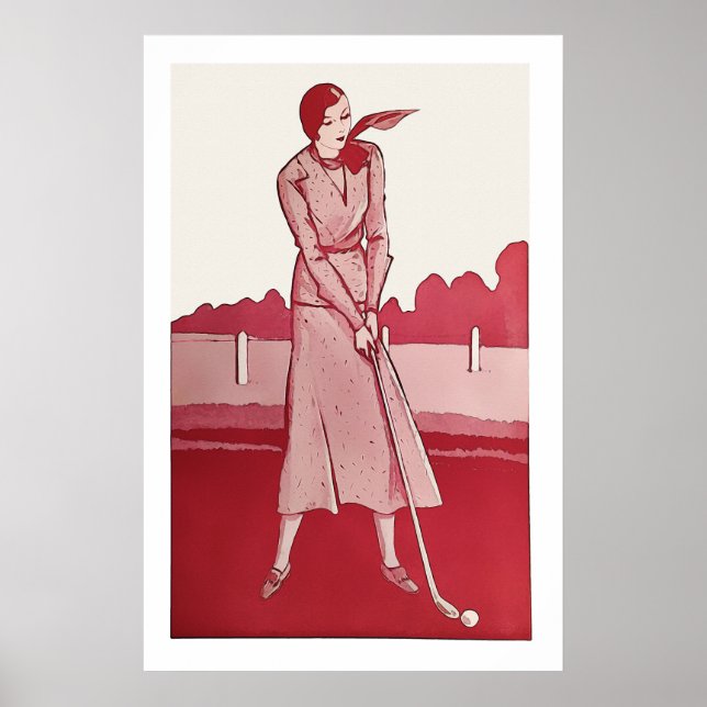 Vintage 1932-Golfdrucke Poster (Vorne)