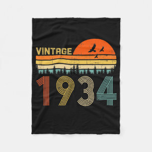 Vintage 1934 88. Geburtstagsgeschenk Männer Frauen Fleecedecke