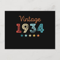 Vintage 1934 90. Geburtstag Retro-Geschenk 90 Jahr
