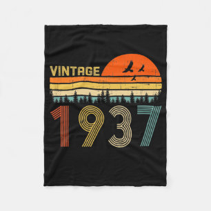 Vintage 1937 85. Geburtstagsgeschenk Männer Frauen Fleecedecke