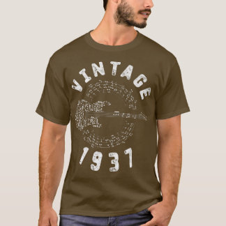 Vintage 1937 Birthday Limited Edition Guitar Music T-Shirt