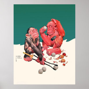Vintage 1939 Golftasche Poster