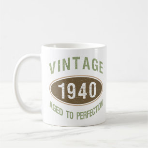 Vintage 1940 80. Geburtstag Kaffeetasse