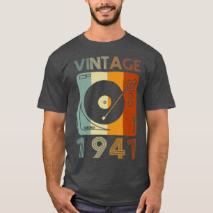 Vintage 1941 Retro Plattenspieler Geburtstag Vinyl T-Shirt