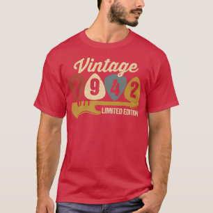 Vintage 1942 Geburtstag Retro Gitarre 80. Geburtst T-Shirt