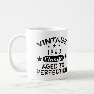 Vintage 1943 80. Geburtstag Kaffeetasse