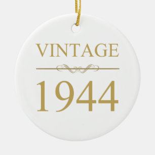 Vintage 1944 80. Geburtstag Keramik Ornament