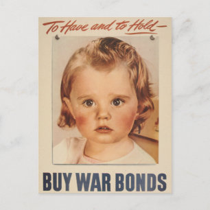 Vintage 1944 Zu haben und zu halten! Kriegsanleihe Postkarte