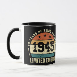 Vintage 1945 Retro 80. Geburtstagsgeschenk Idee Tasse