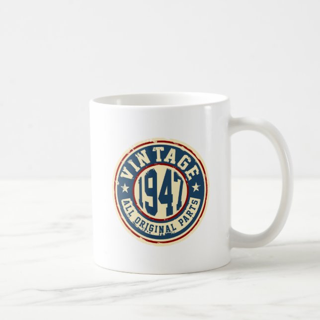 Vintage 1947 alle Vorlagen-Teile Kaffeetasse (Rechts)