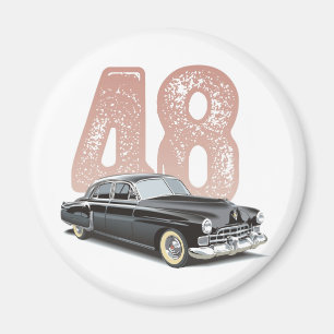 Vintage 1948 Cadillac Coupé: schwarzes klassisches Magnet