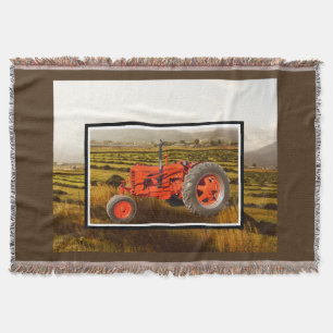 Vintage 1948 Case DC Traktor Kuscheldecke Decke