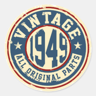 Vintage 1949 Alle Originalteile Runder Aufkleber